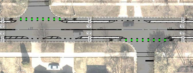 Pratt Bike Lanes West Leg